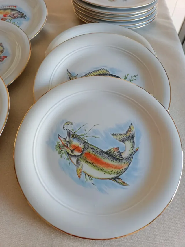 Vajilla Porcelana Pescado