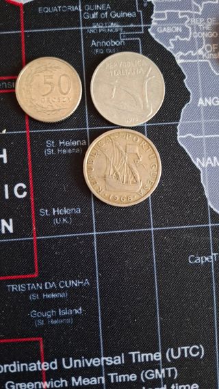 Lote di 3 monete: Italia, Portogallo, Polonia