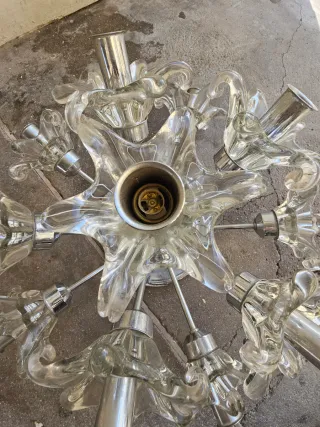 Applique Sputnik Murano Cristal Metal