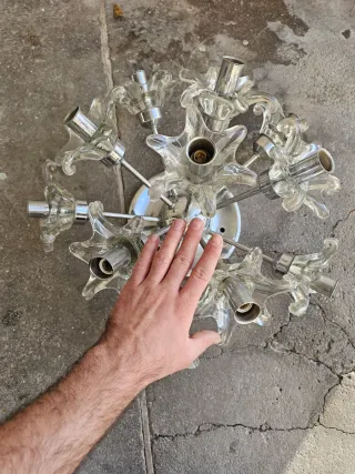 Applique Sputnik Murano Cristal Metal
