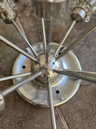 Applique Sputnik Murano Cristal Metal