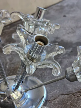 Applique Sputnik Murano Cristal Metal