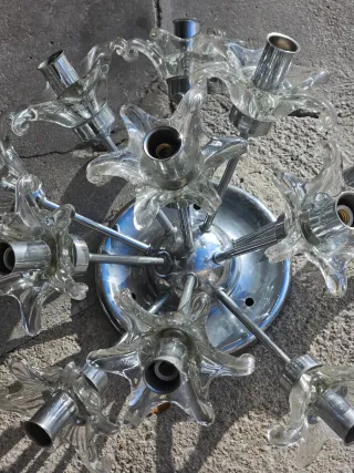 Applique Sputnik Murano Cristal Metal