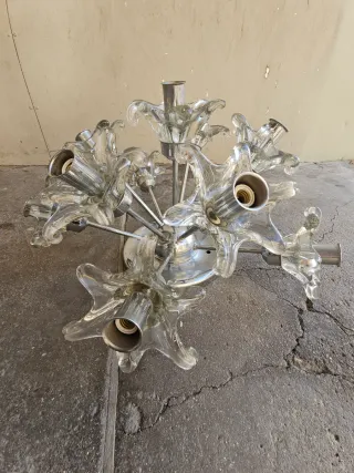 Applique Sputnik Murano Cristal Metal