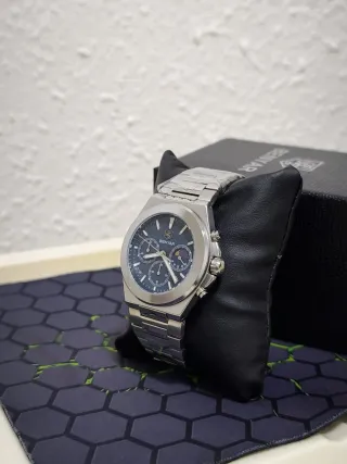 Reloj Benyar Hombre Azul y Plateado