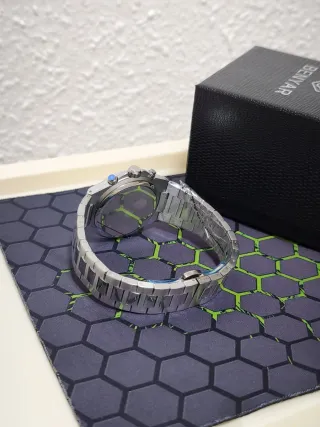 Reloj Benyar Hombre Azul y Plateado