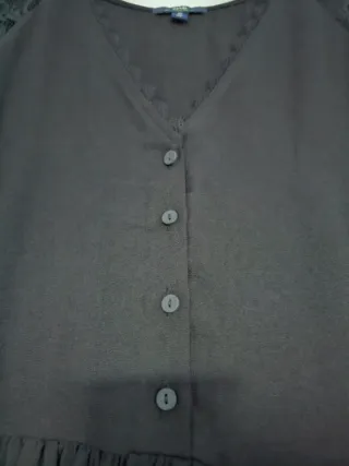 Abito donna nero maniche pizzo