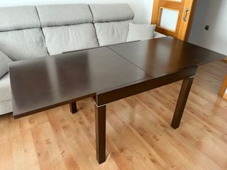 Mesa extensible comedor madera color vengué
