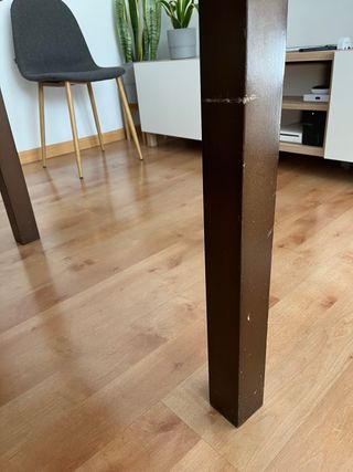 Mesa extensible comedor madera color vengué