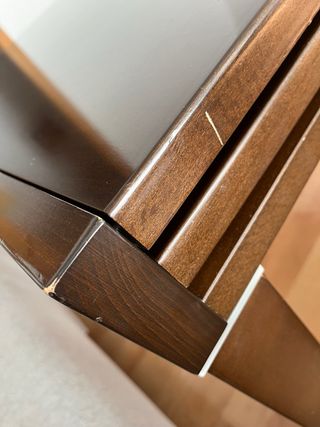 Mesa extensible comedor madera color vengué