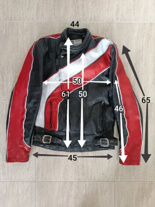 Chaqueta de cuero vintage Motera Talla S