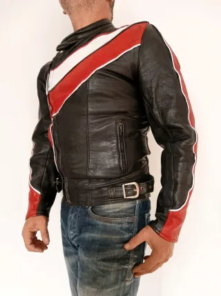 Chaqueta de cuero vintage Motera Talla S