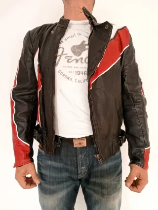 Chaqueta de cuero vintage Motera Talla S