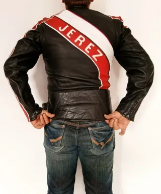 Chaqueta de cuero vintage Motera Talla S