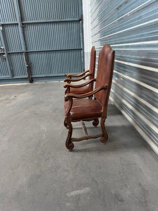 Silla Vintage Cuero Marrón