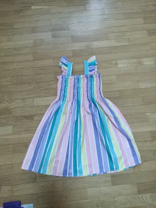 Vestido de rayas multicolor