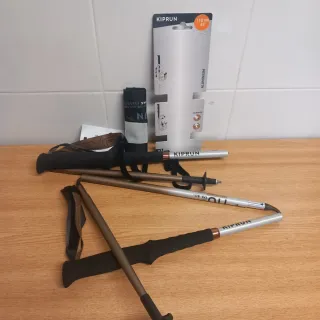 Bastones running de 110cm, aluminio sin estrenar