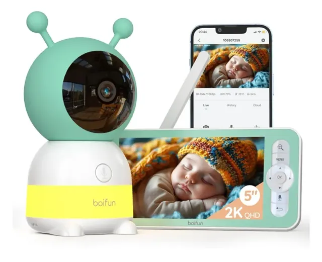 Cámara Vigilancia Bebé BOIFUN 2K