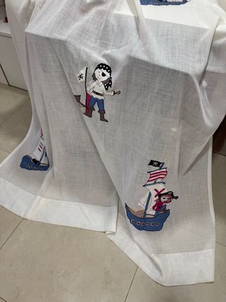 Cortina per bambini pirati e navi