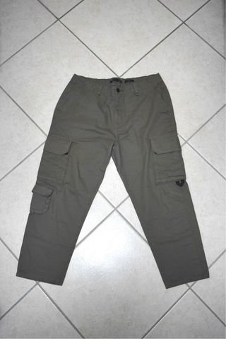 Jeans Cargo Uomo Verde Oliva