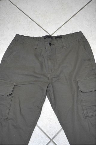 Jeans Cargo Uomo Verde Oliva