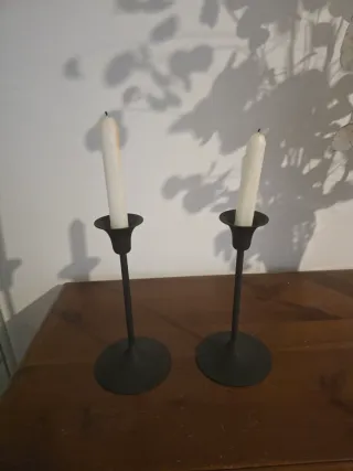 Juego de 2 candelabros negros