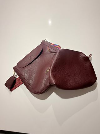 Borsa a tracolla BHPC bordeaux con pochette
