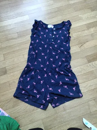 Peto corto flamenco niña algodón