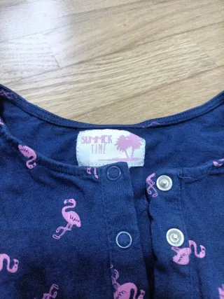 Peto corto flamenco niña algodón