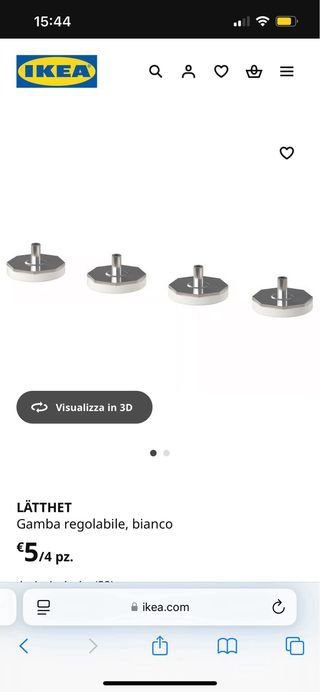 Ikea LÄTTHET 4x Piedini per mobili.