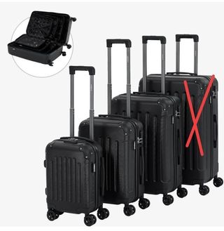 Juego 3 Maletas Arebos ABS Negras