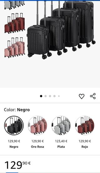 Juego 3 Maletas Arebos ABS Negras