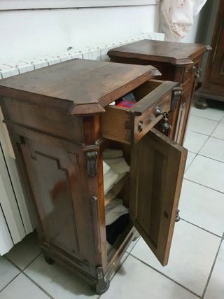 Coppia Comodini Antichi Noce Fine '700