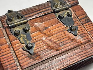 Scatola Libro Artigianale Legno e Ferro