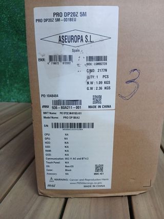 PC Barebone MSI PRO DP20Z 5M-001BEU Negro