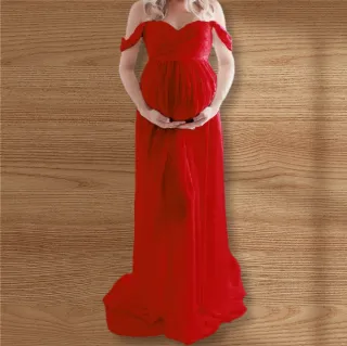 Vestito premaman rosso shooting M