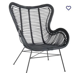 Poltrona in rattan nero nuovo