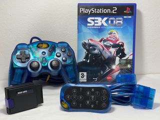 Set Mad Catz Blu PS2 Controller + Telecomando DVD