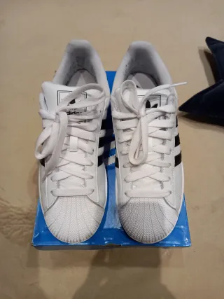 Adidas Superstar Hombre Blancas Talla 44