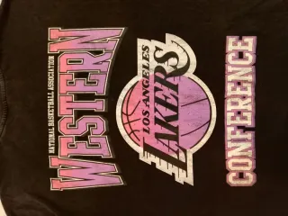 Camiseta negra original NBA Lakers talla S unisex