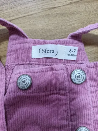 Vestido rosa de pana