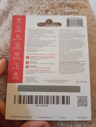 McAfee LiveSafe Antivirus VPN 1 Anno