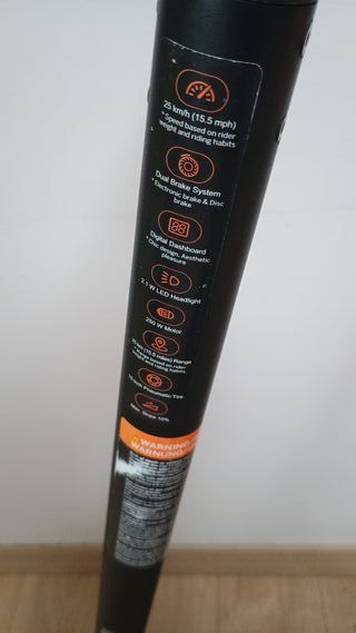 Patinete eléctrico Segway F25E II en garantía