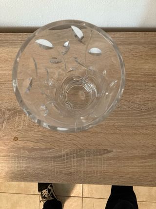 Vaso cristallo pesante inciso