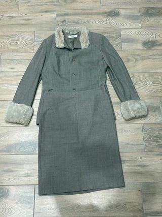 Completo giacca e gonna donna grigio