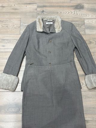 Completo giacca e gonna donna grigio