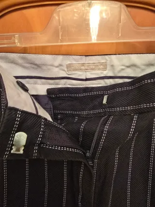 Pantalones de vestir a rayas azules