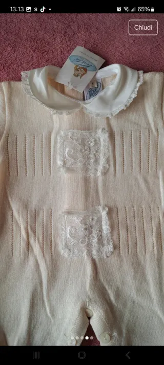 Tutina lana neonato nuova