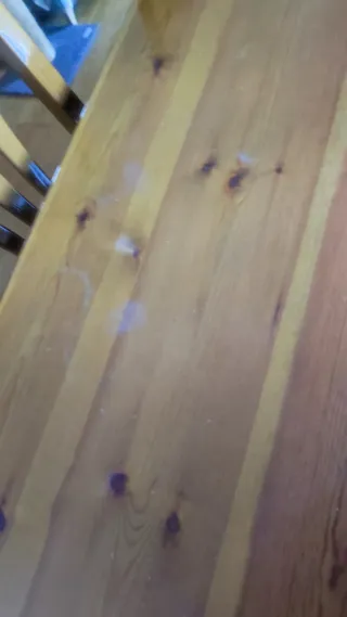 Mesa pino macizo y 5 sillas