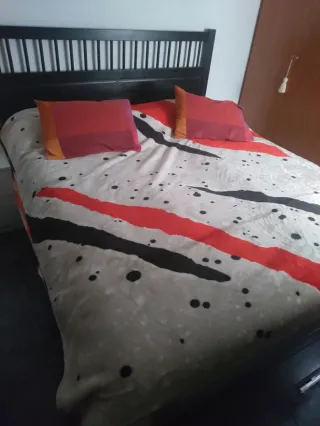 Cama matrimonio con somieres independientes abatib